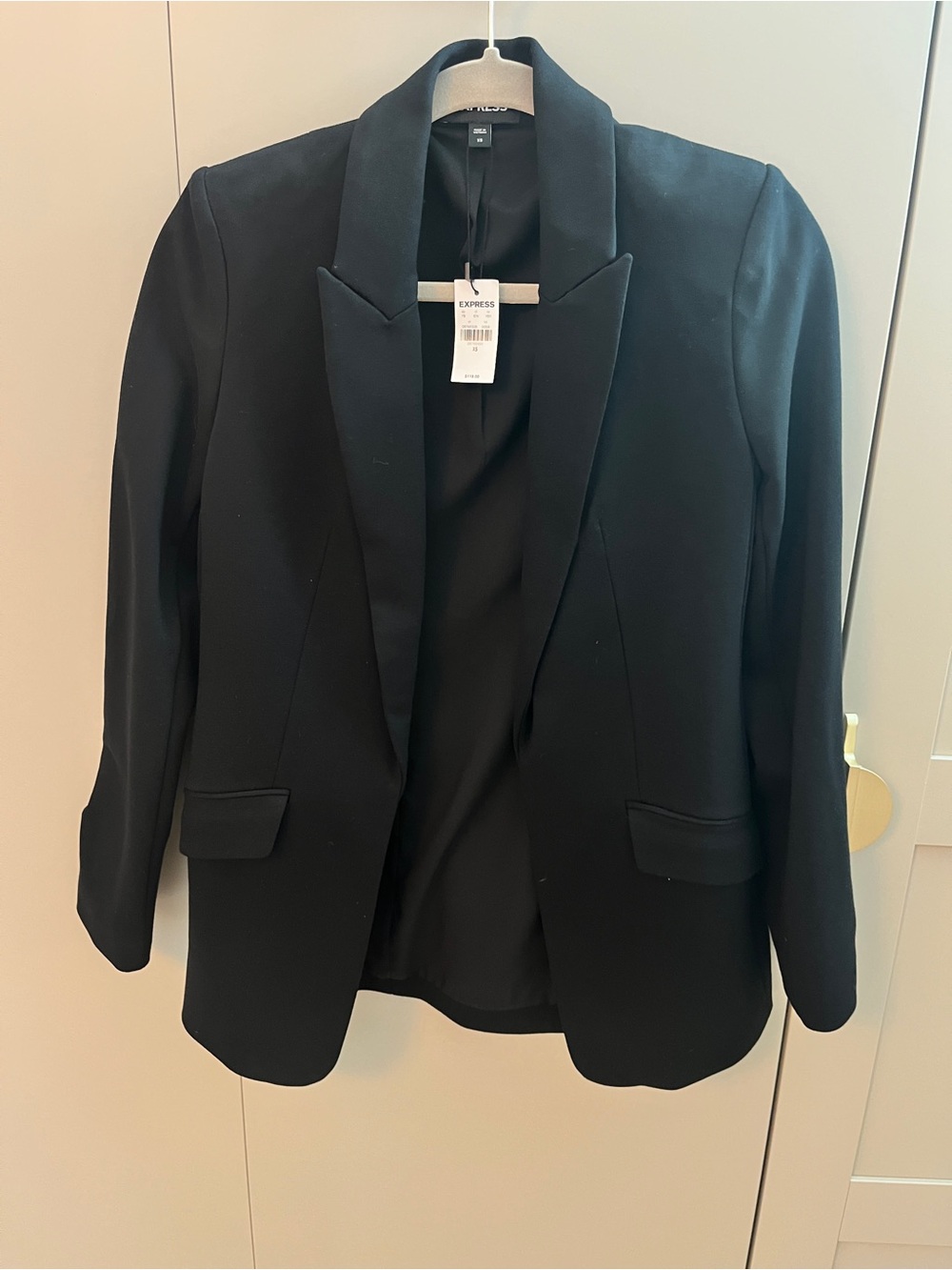 Express Black Women's Single-Breasted Tailored Blazer